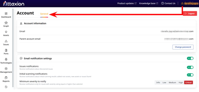 Account settins