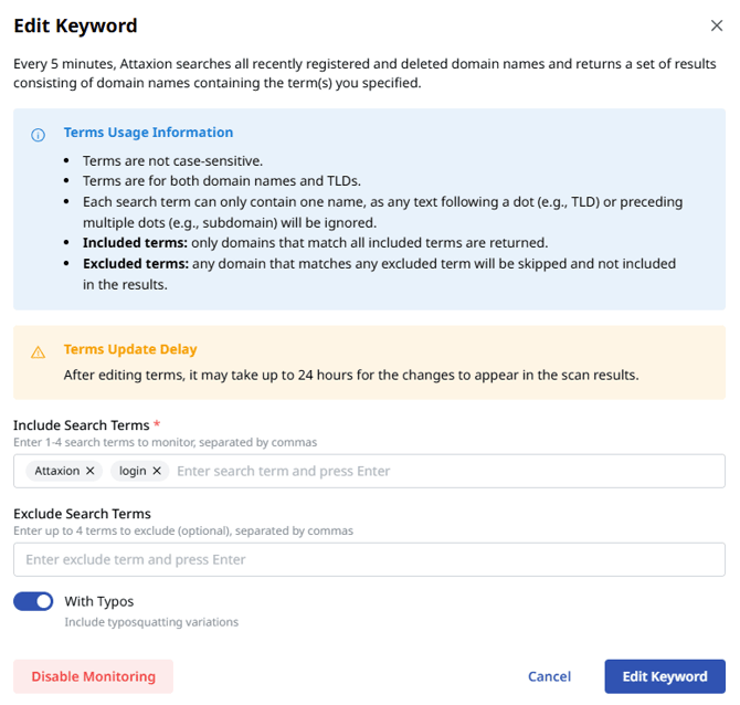 Impersonation tab-edit keyword