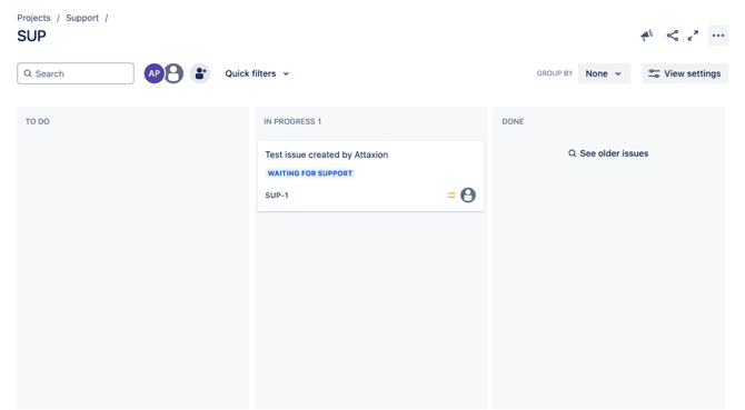 Test issue posted to Jira by Attaxion